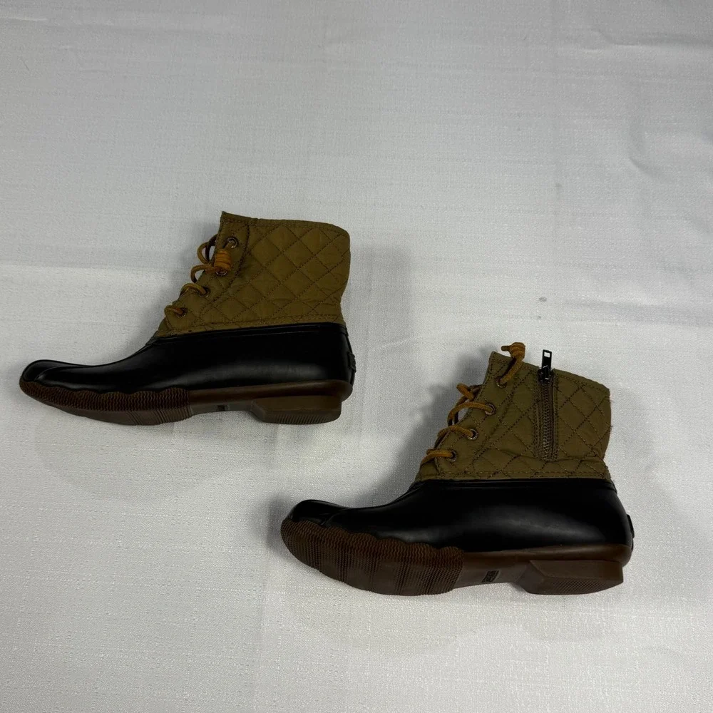 Sperry Top-Sider Women's‎ Quilted Olive Green Waterproof Duck Boots - Size 7